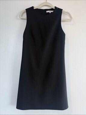 Tibi Black Sleeveless Mini Shift Dress
